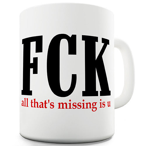 FCK All I Need Is U Funny Mug