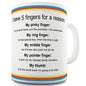 I Have 5 Fingers For A Reason Novelty Mug