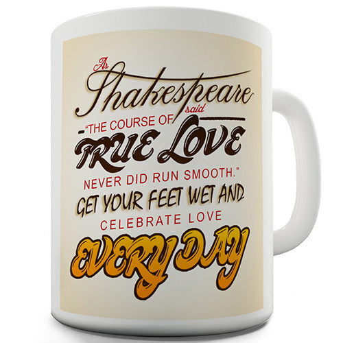 Shakespeare The Course Of True Love Novelty Mug