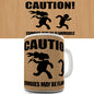 Caution Zombies May Be Flammable Novelty Mug