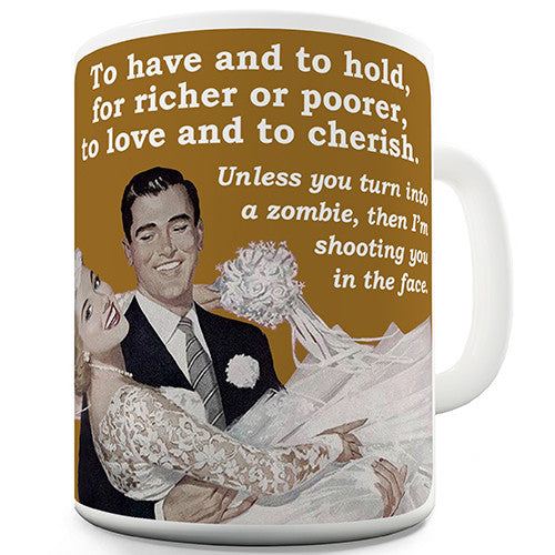 Vintage Wedding Zombie Novelty Mug