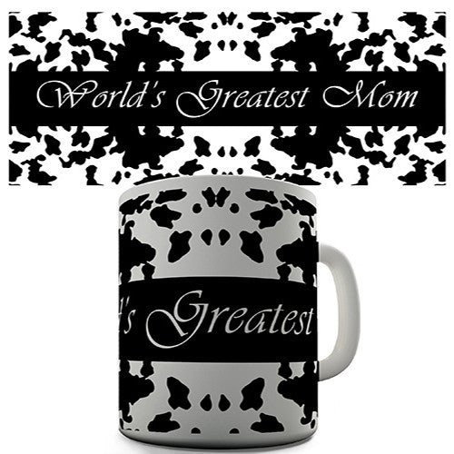 World's Greatest Mum Cow Print Novelty Mug