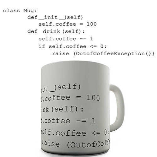 Class Coffee Code Novelty Mug