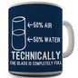 Technically The Glass Is Completely Full Funny Mug