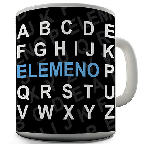 Alphabet Elemeno Novelty Mug