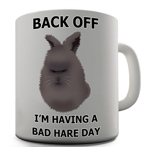 Having A Bad Hare Day Grumpy Rabbit Novelty Mug
