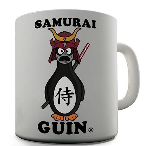 Samurai Guin Penguin Novelty Mug