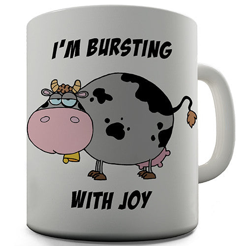 Cow Bursting With Joy Novelty Mug