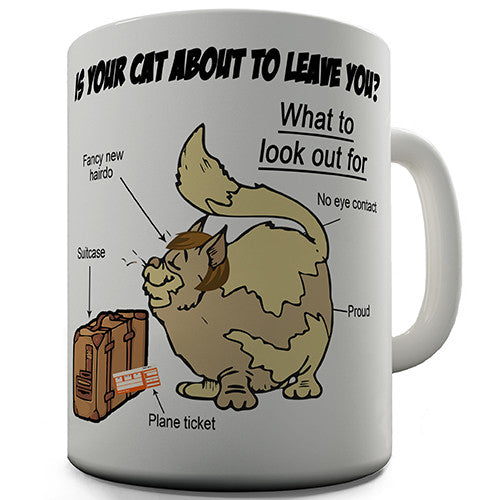 Is Your Cat About To Leave You Novelty Mug