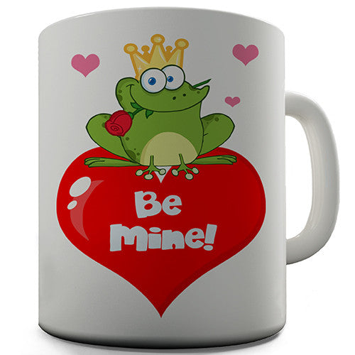 Be Mine Love Heart Frog Novelty Mug