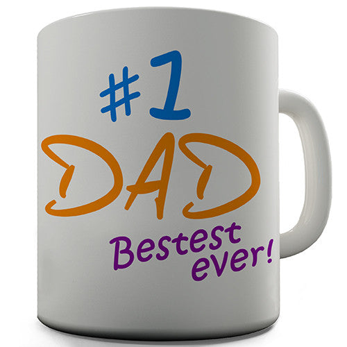 Number 1 Dad Bestest Ever Novelty Mug