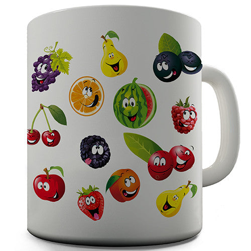 Smiling Fruits Novelty Mug