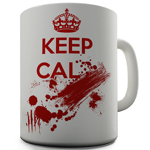 Keep Calm Blood Smear Novelty Mug