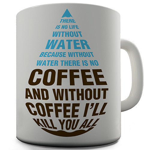 Without Water There Is No Coffee Novelty Mug