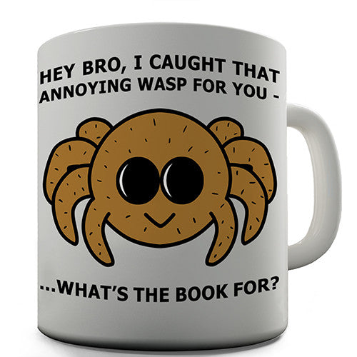 Spider What's The Book For Novelty Mug