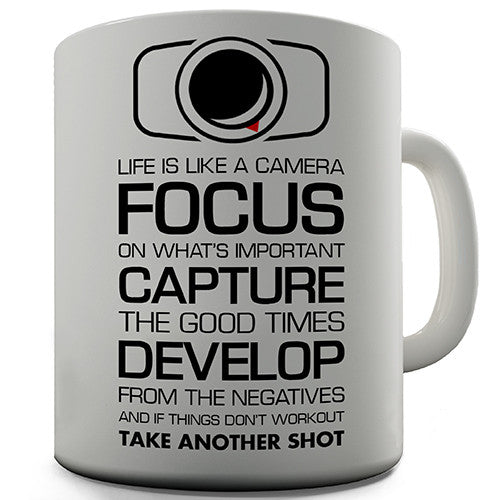 Life Is Like A Camera Novelty Mug