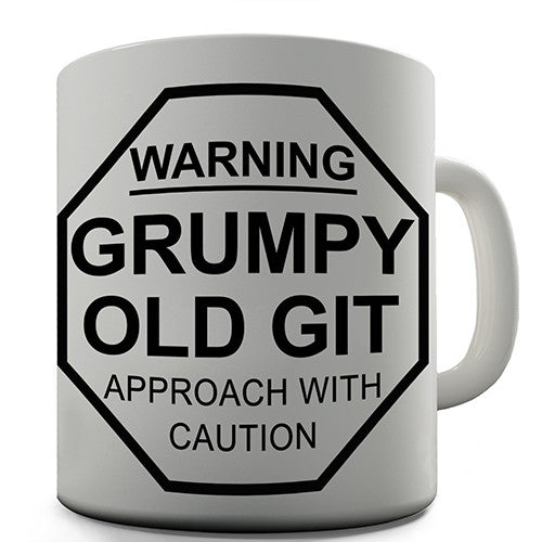 Warning Grumpy Old Git Novelty Mug