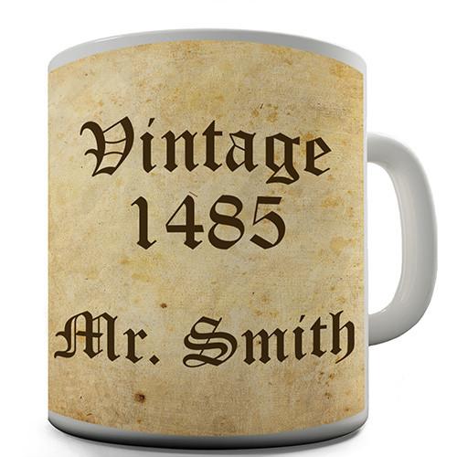 History Teacher Vintage 1485 Personalised Mug
