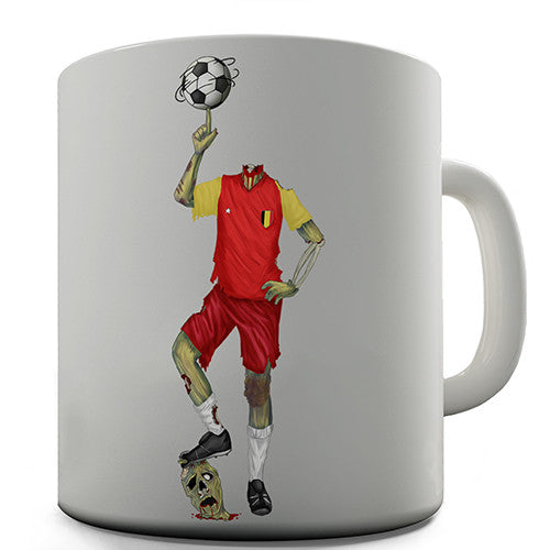 Belgium Zombie Footballer Novelty Mug