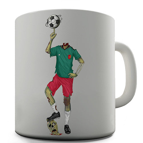 Cameroon Zombie Footballer Novelty Mug