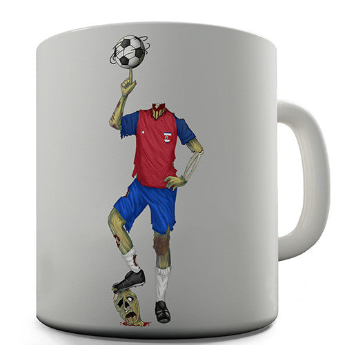 Costa Rica Zombie Footballer Novelty Mug
