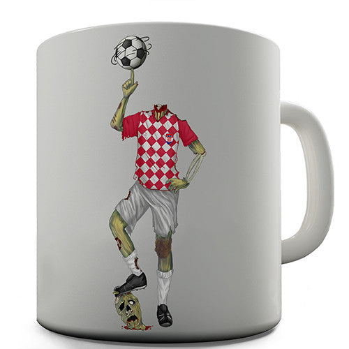 Croatia Zombie Footballer Novelty Mug