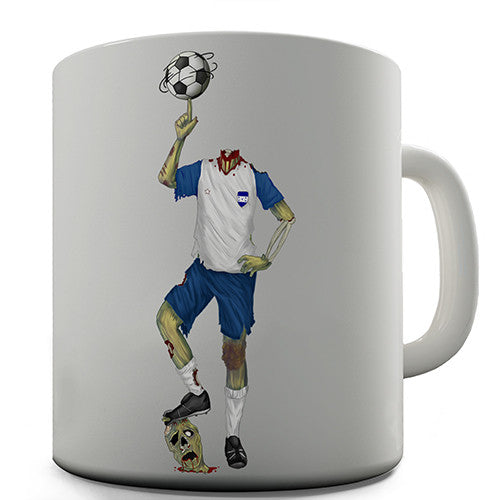 Honduras Zombie Footballer Novelty Mug