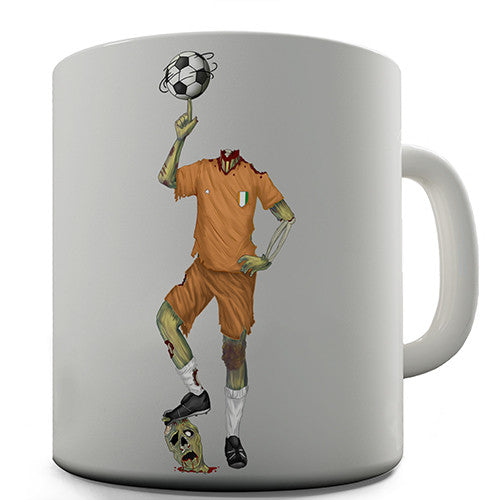 Ivory Coast Zombie Footballer Novelty Mug