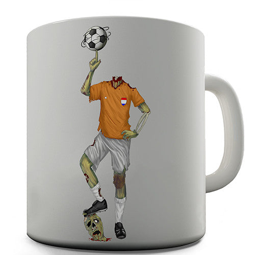 Netherlands Zombie Footballer Novelty Mug