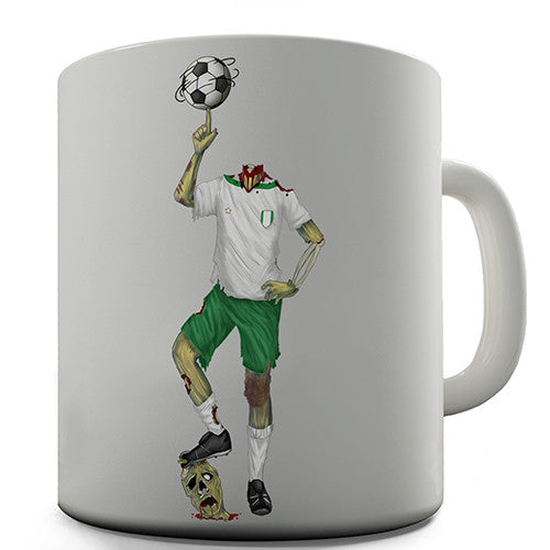 Nigeria Zombie Footballer Novelty Mug