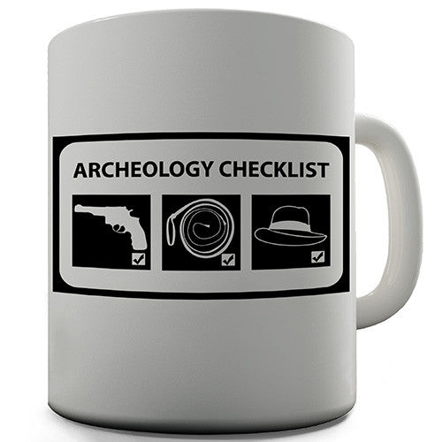 Archaeology Checklist Novelty Mug
