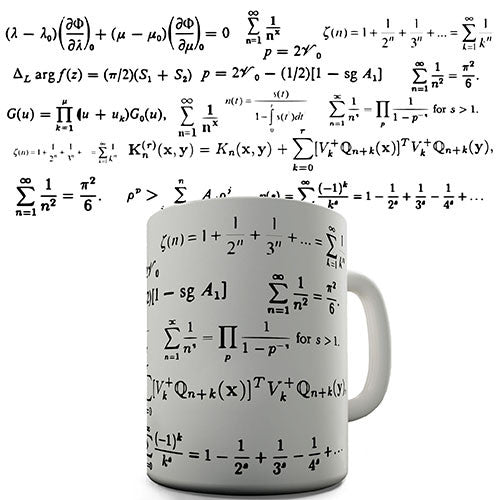 Maths Equations Formulas Novelty Mug