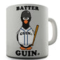 Baseball Batter Guin The Penguin Novelty Mug