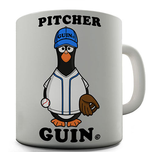 Baseball Pitcher Guin The Penguin Novelty Mug