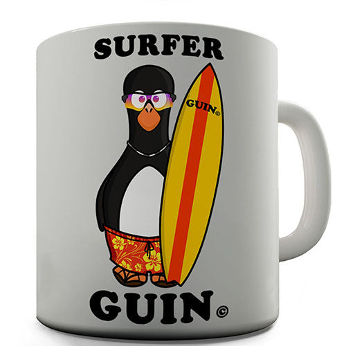 Surfer Guin The Penguin Novelty Mug