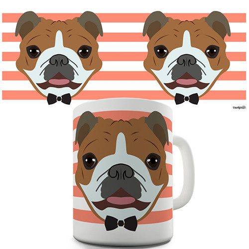 Bulldog With Tie Novelty Mug