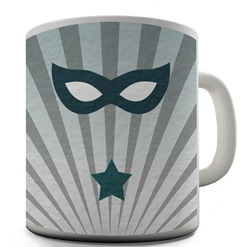 Superhero Blue Mask Novelty Mug