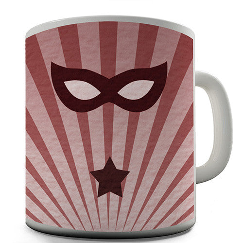 Superhero Red Mask Novelty Mug