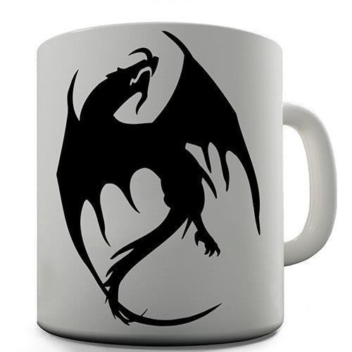 Black Dragon Silhouette Novelty Mug