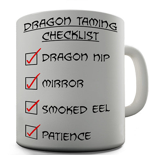 Dragon Taming Checklist Novelty Mug