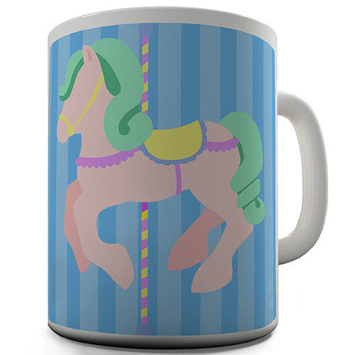 Pink Carousel Horse Novelty Mug