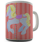 Blue Carousel Horse Novelty Mug