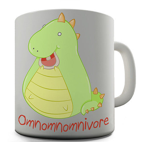 Omnomnomnivore Dinosaur Novelty Mug