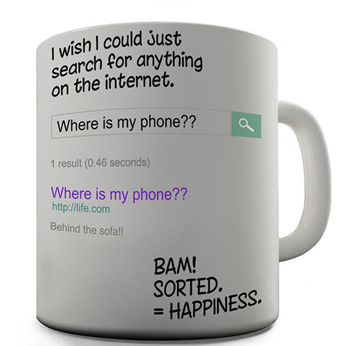 Where Is My Phone? Novelty Mug