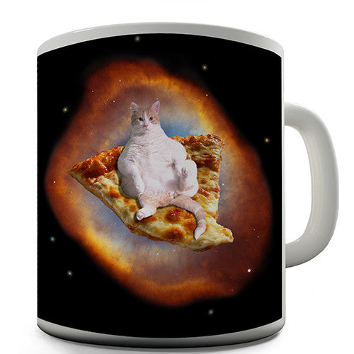 Space Pizza Cat Novelty Mug