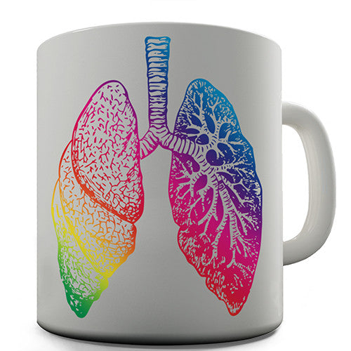 Rainbow Lungs Novelty Mug
