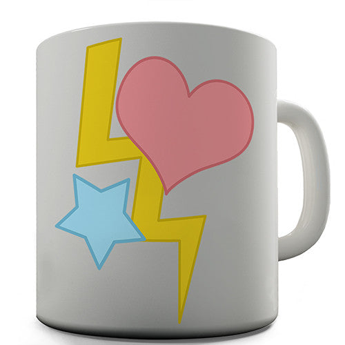 Heart Star Thunderbolt Novelty Mug