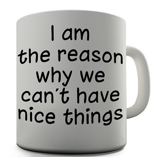 I Am The Reason We Can't Have Nice Things Novelty Mug