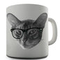 Hipster Cat Funny Mug