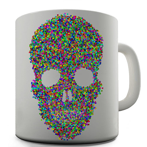 Rainbow Cube Skull Novelty Mug